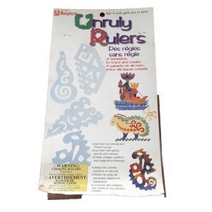 New Roylko Unruly Rulers stencils kids adults painting drawing made in Canada